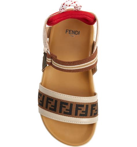 fendi ff logo sandal|fendi logo wedge sandals.